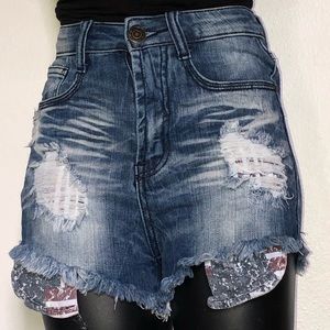 Machine high waisted jean shorts